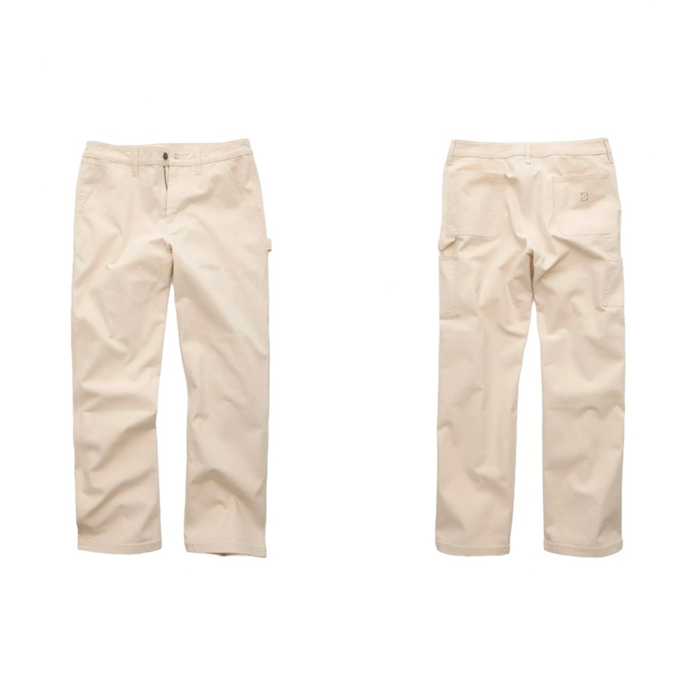 American Eagle Mens Flex Carpenter Pants In Cream Size 36 x 30 Actual 38 x 25